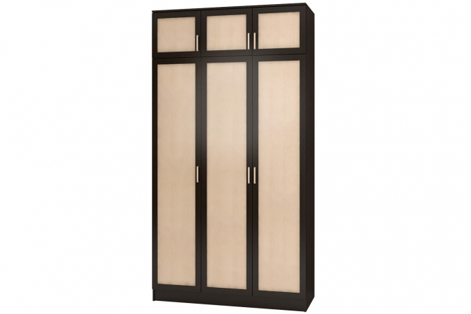 Шкаф распашной "Стайл 3" с антресолью, 140х60х240, венге/дуб млечный