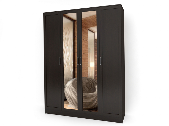 Шкаф распашной "Стайл 4" с зеркалами, 180х60х220, венге цаво