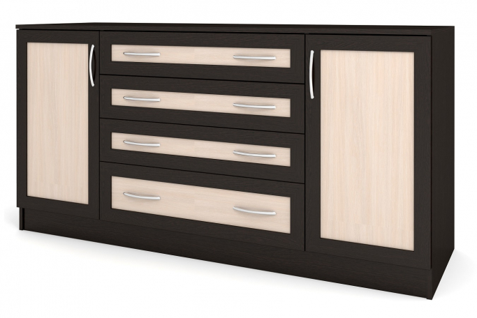 Комод "Иван 2:4" венге цаво/дуб млечный