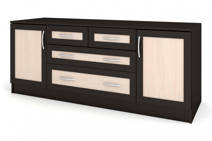 Комод "Иван 2:3:2" венге цаво/дуб млечный