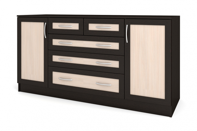 Комод "Иван 2:4:2" венге цаво/дуб млечный