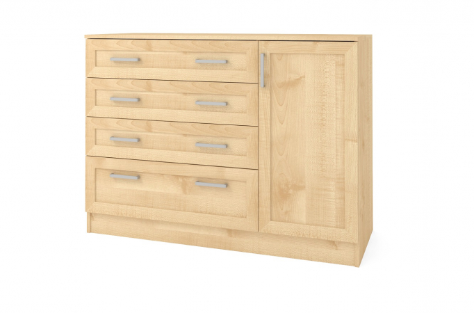 Комод "К-6" клен танзау, дверца справа