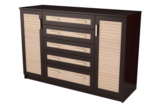 Комод "К-12Р" венге цаво/дуб млечный