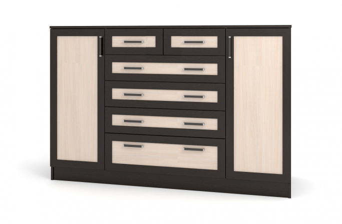 Комод "К-13" венге цаво/дуб млечный