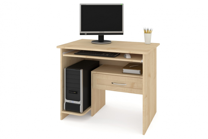 Стол "СП-16" МДФ, клен танзау, ящик справа