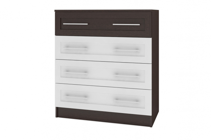 Комод "Контраст 11" МДФ, венге цаво/белый гладкий