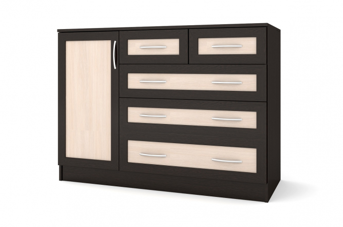 Комод "№5" венге цаво/дуб молочный