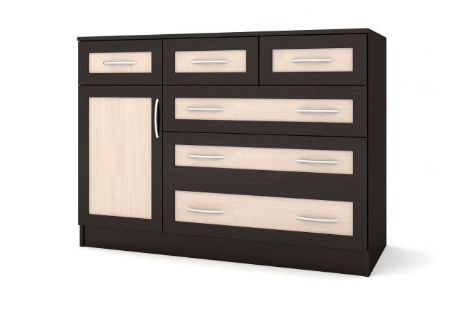 Комод "№6" венге цаво/дуб молочный