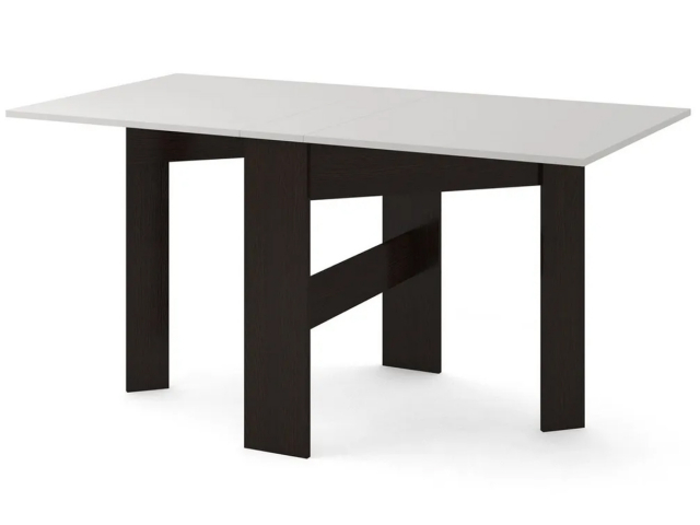 Стол-книжка № 2, венге цаво/белый гладкий