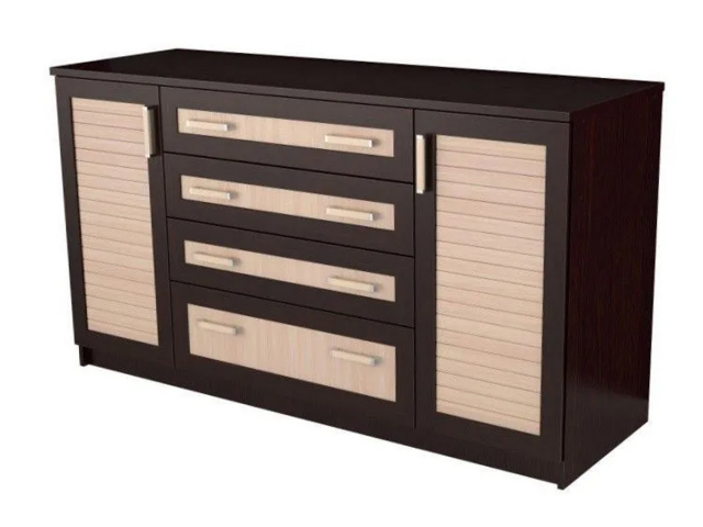Комод "К-10Р", 160х40х100, венге цаво/дуб млечный