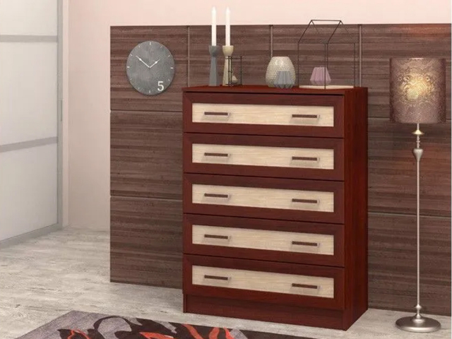 Комод "Арлен 6", ноче мария луиза/ясень шимо светлый