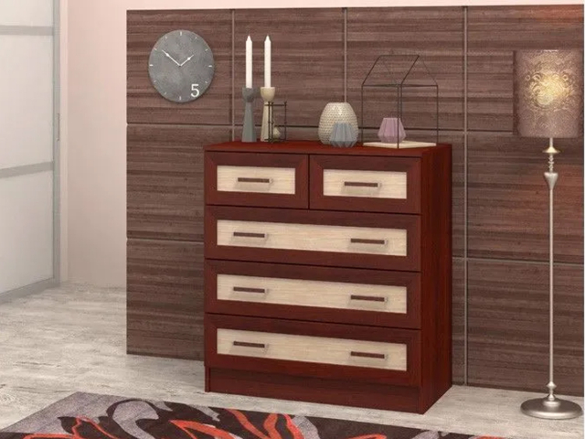 Комод "Арлен 7", ноче мария луиза/ясень шимо светлый