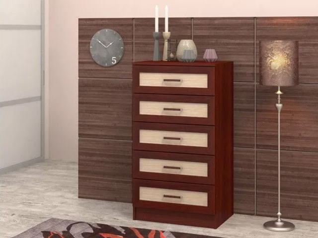 Комод "Арлен 9", ноче мария луиза, ясень шимо светлый