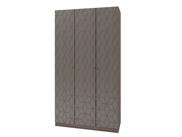 Шкаф трехстворчатый "Т-1 Сканди" МДФ фрезер, SF (СФ)-25 Айрон/ясень анкор темный