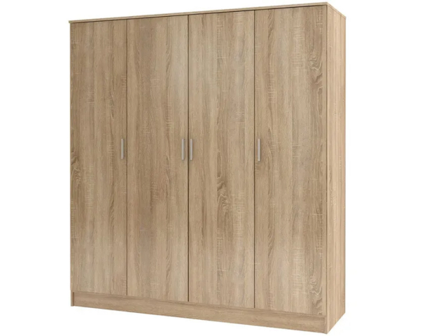 Шкаф распашной 4-х створчатый "Лайт", 220х60х220, дуб сонома