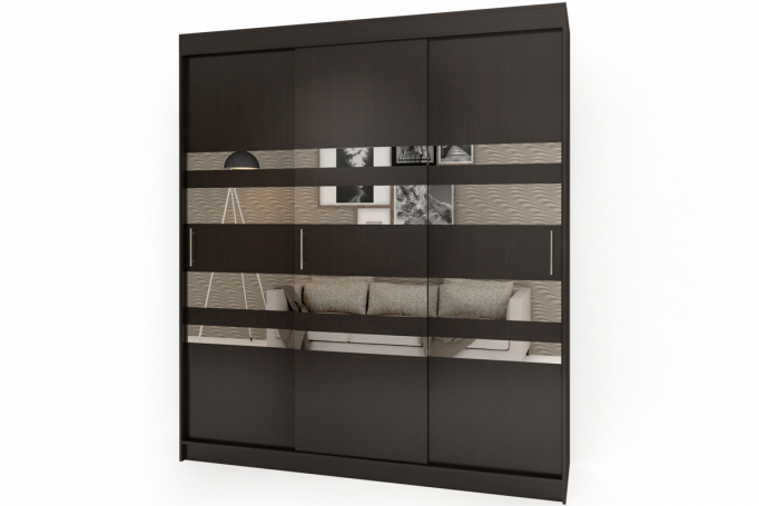 Шкаф-купе "Миллениум 3-03" 180х60x220, венге цаво