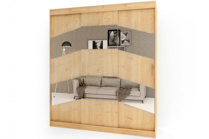 Шкаф-купе "Миллениум 3-05" 190х60x220, клен танзау