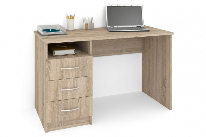 Стол "СП-3" ЛДСП, дуб сонома, ящики слева