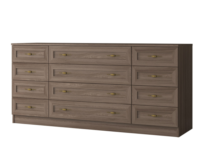 Комод "Квартет 37М", ЛДСП, рамка МДФ, ясень шимо темны