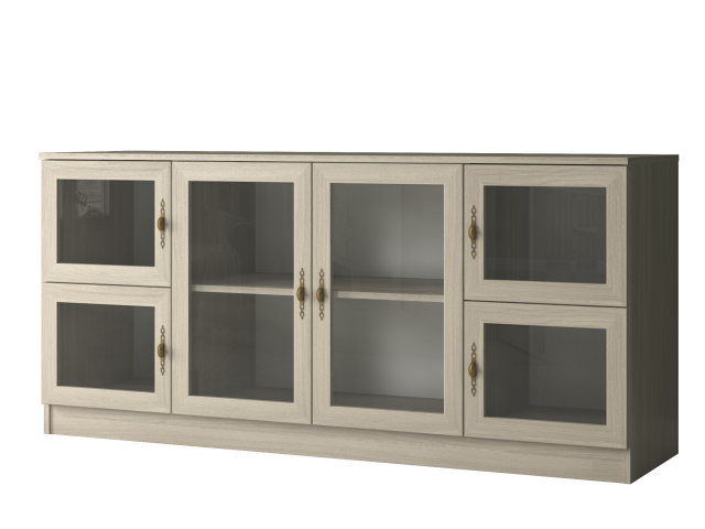 Комод "Квартет 41Ст", ЛДСП, рамка МДФ, вставка стекло простое