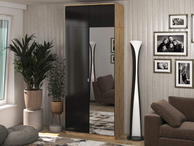 Шкаф 2-х створчатый "Блэйн Д-1+А" зеркало