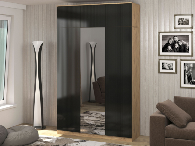 Шкаф 3-х створчатый "Блэйн Т-1+А" зеркало, ПУШ