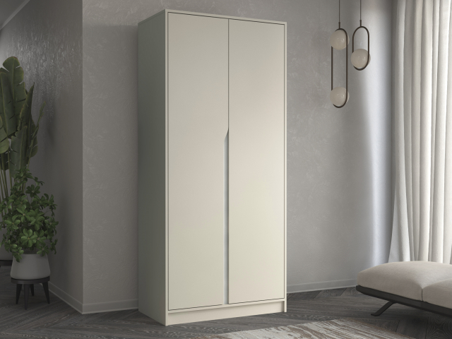 Шкаф двухстворчатый "Марвел-2" компоновка 3, кашемир/белый