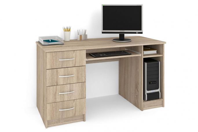 Стол "СП-9" ЛДСП, дуб сонома, ящики слева