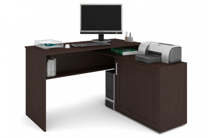 Стол "СПУ-11" МДФ, венге цаво, тумба справа