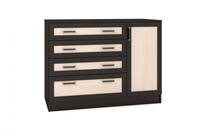 Комод "К-6" венге цаво/дуб млечный, дверца справа