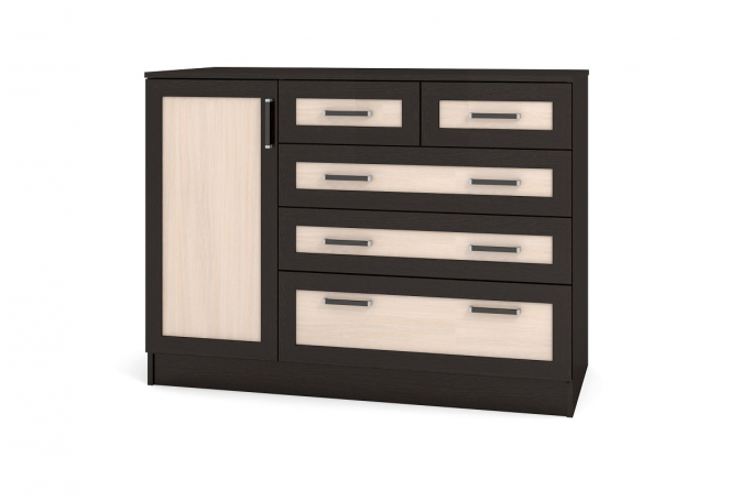 Комод "К-7" венге цаво/дуб млечный, дверца слева