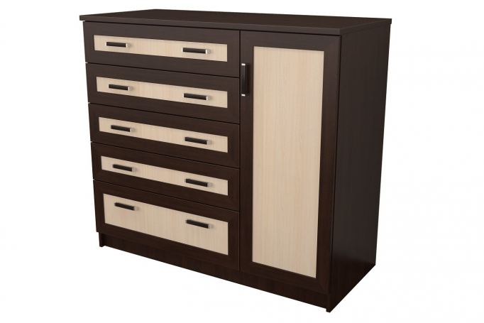 Комод "К-8" венге цаво/дуб млечный, дверца справа