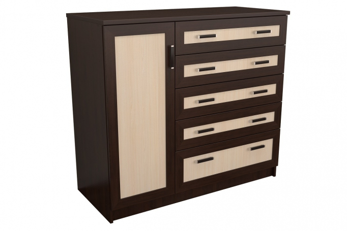 Комод "К-8" венге цаво/дуб млечный, дверца слева