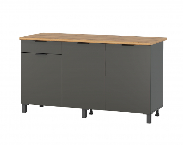 Стол рабочий "Венера" 1500, ЛДСП диамант серый