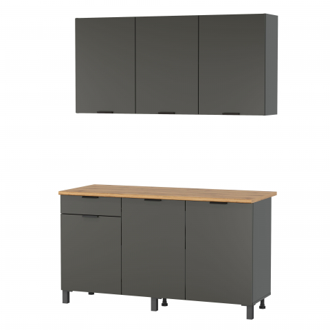 Кухня "Венера" комплект 33, ЛДСП диамант серый