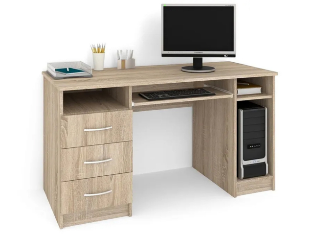 Стол "СП-8" ЛДСП, дуб сонома, ящики слева