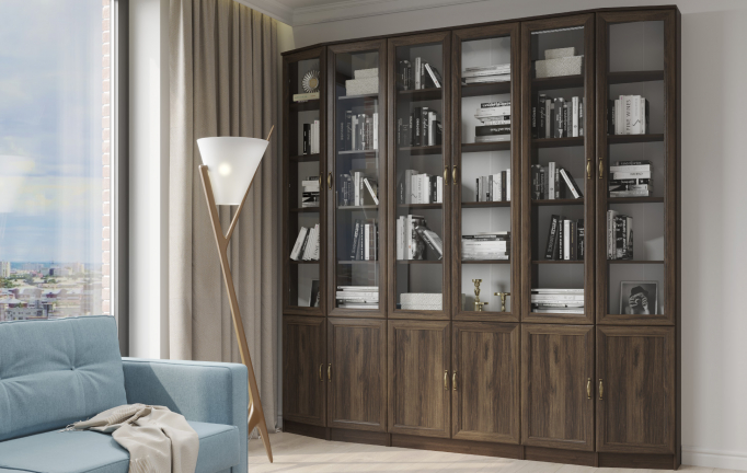 Библиотека "Оливия" комплектация 1, дуб катания