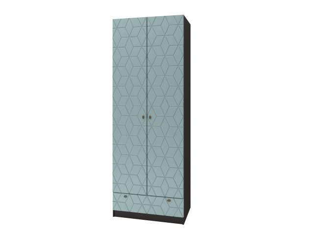 Шкаф двухстворчатый "Д-2 Сканди" МДФ фрезер, SF (СФ)-015 Ниагара/венге цаво