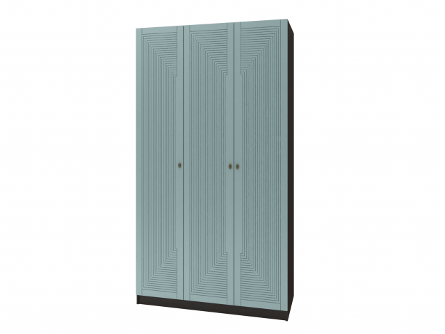 Шкаф трехстворчатый "Т-1 Фараон" МДФ фрезер, SF (СФ)-015 Ниагара/венге цаво