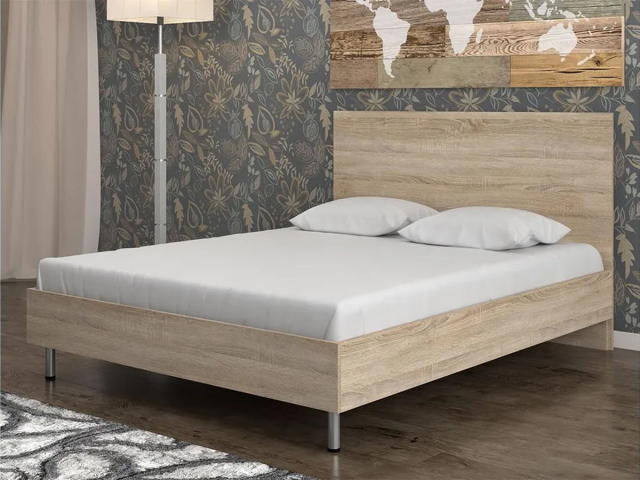 Кровать "Луиза-3" ЛДСП, 120х200, дуб сонома