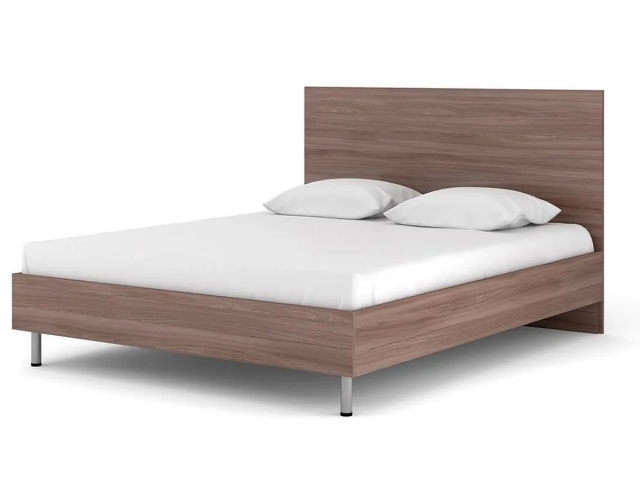 Кровать "Луиза-3" ЛДСП, 140х200, ясень шимо темный