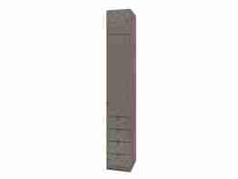 Распашной шкаф-пенал c ящиками "сканди п-11 ф2" sf (сф)-25 айрон/ясень анкор темный, петли справа