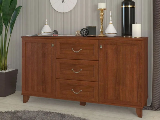 Комод "Ренди 4 М", ноче мария луиза/рамка квадро МДФ/ножка №3