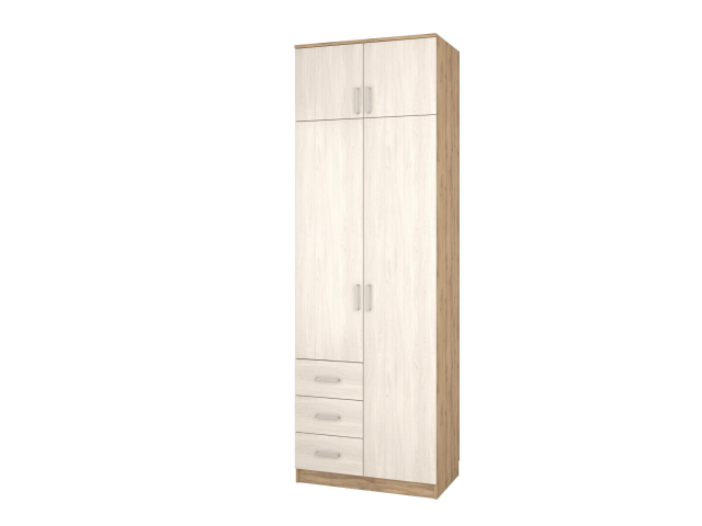 Шкаф двухстворчатый "Д-10Л" дуб золотистый-анкор светлый, 80х55x240