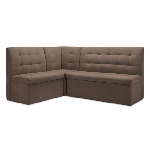 Диван кухонный угловой "Омега" велюр мокко