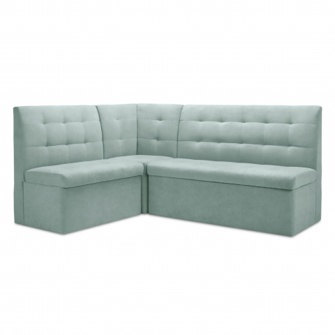 Диван кухонный угловой "Омега" велюр мятный