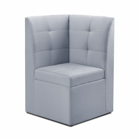 Угловой модуль "Омега" велюр светло-серый