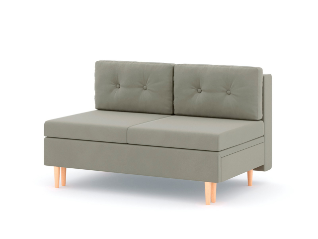 Модуль прямой "Белфаст" 2х местный (с механизмом), велюр Зара Лайт 04