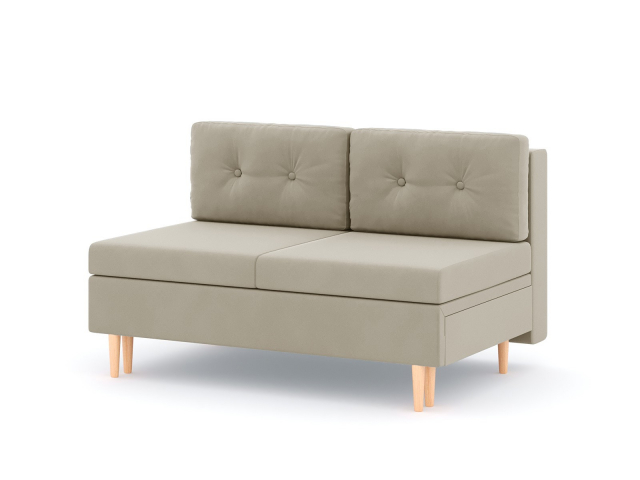 Модуль прямой "Белфаст" 2х местный (с механизмом), велюр Зара Сафари 5.2