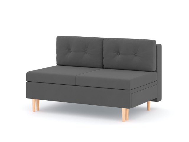 Модуль прямой "Белфаст" 2х местный (с механизмом), велюр Зара Грей 18